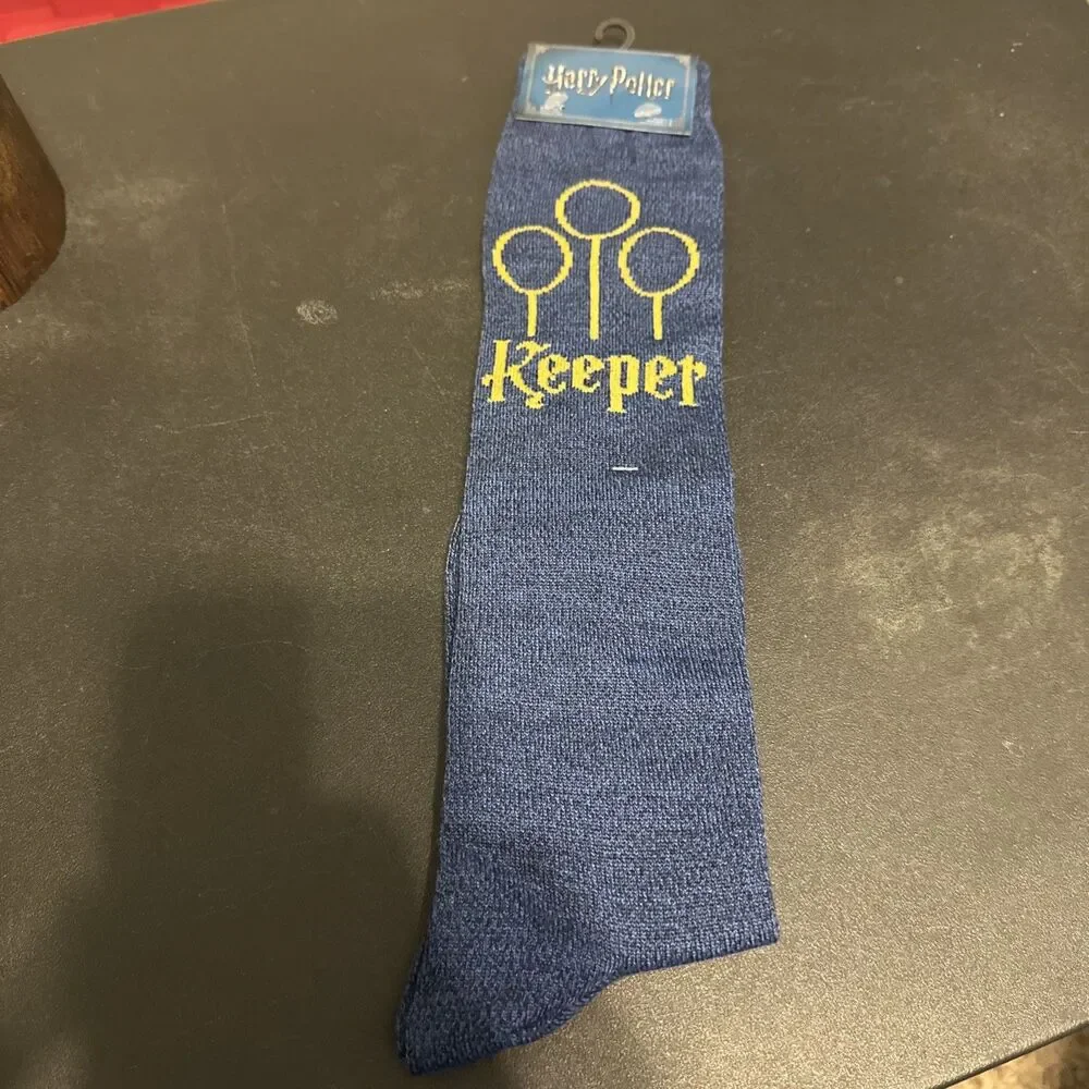 Harry Potter Keeper Socks Ravenclaw Quidditch Crew Socks 4-10 New